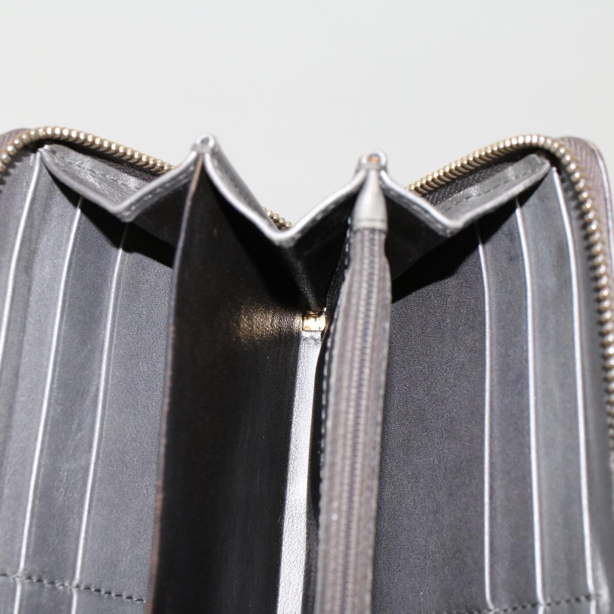 GUCCI GG Canvas Long Wallet Leather 3Set Brown Beige Silver bs6283