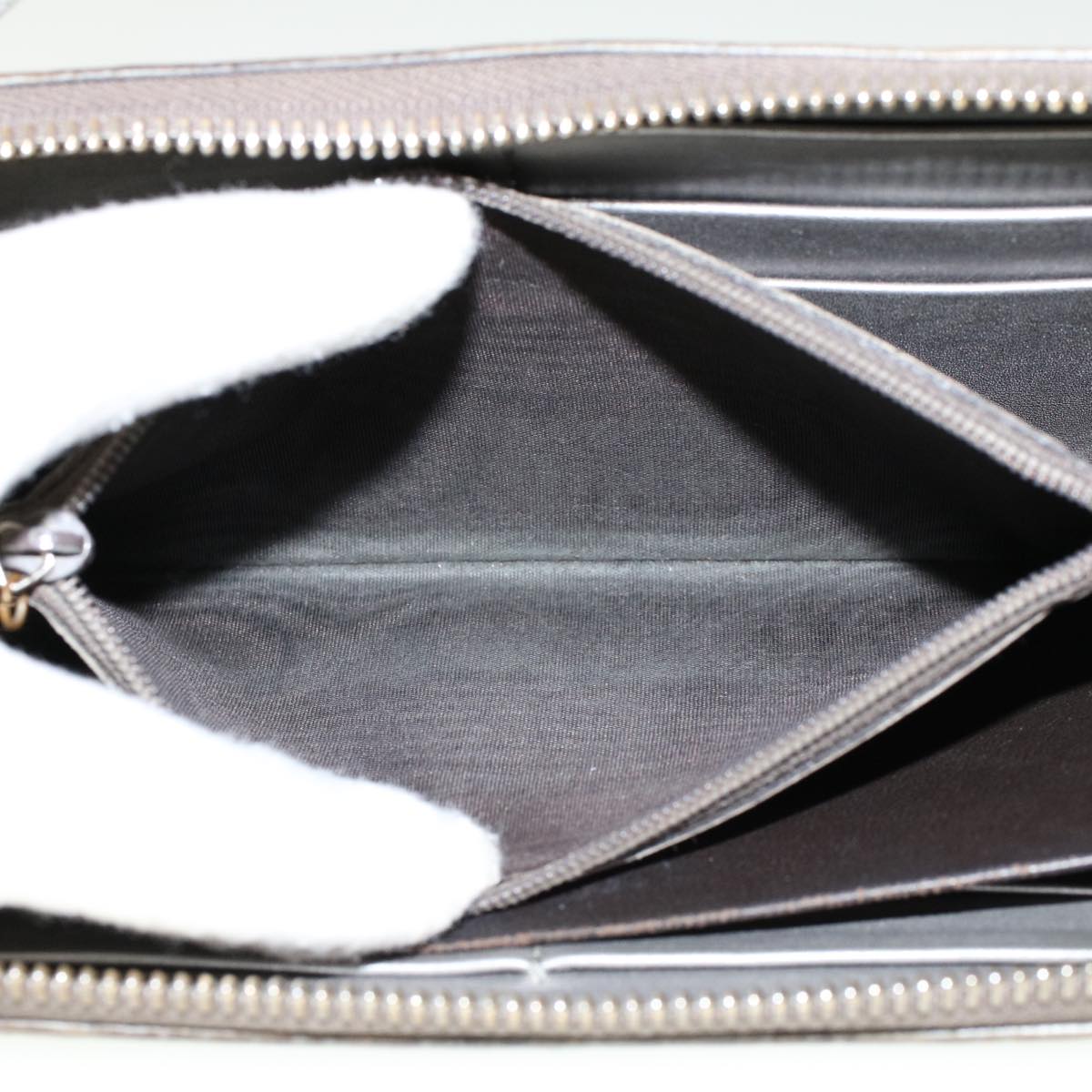 GUCCI GG Canvas Long Wallet Leather 3Set Brown Beige Silver bs6283