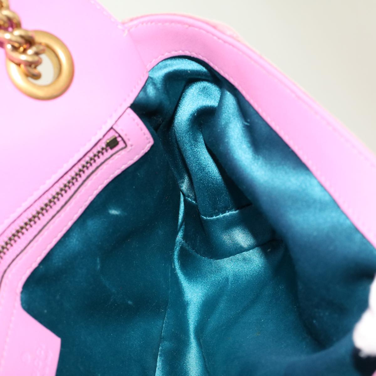 GUCCI GG Marmont Chain Shoulder Bag Velor Pink 443497 bs6311
