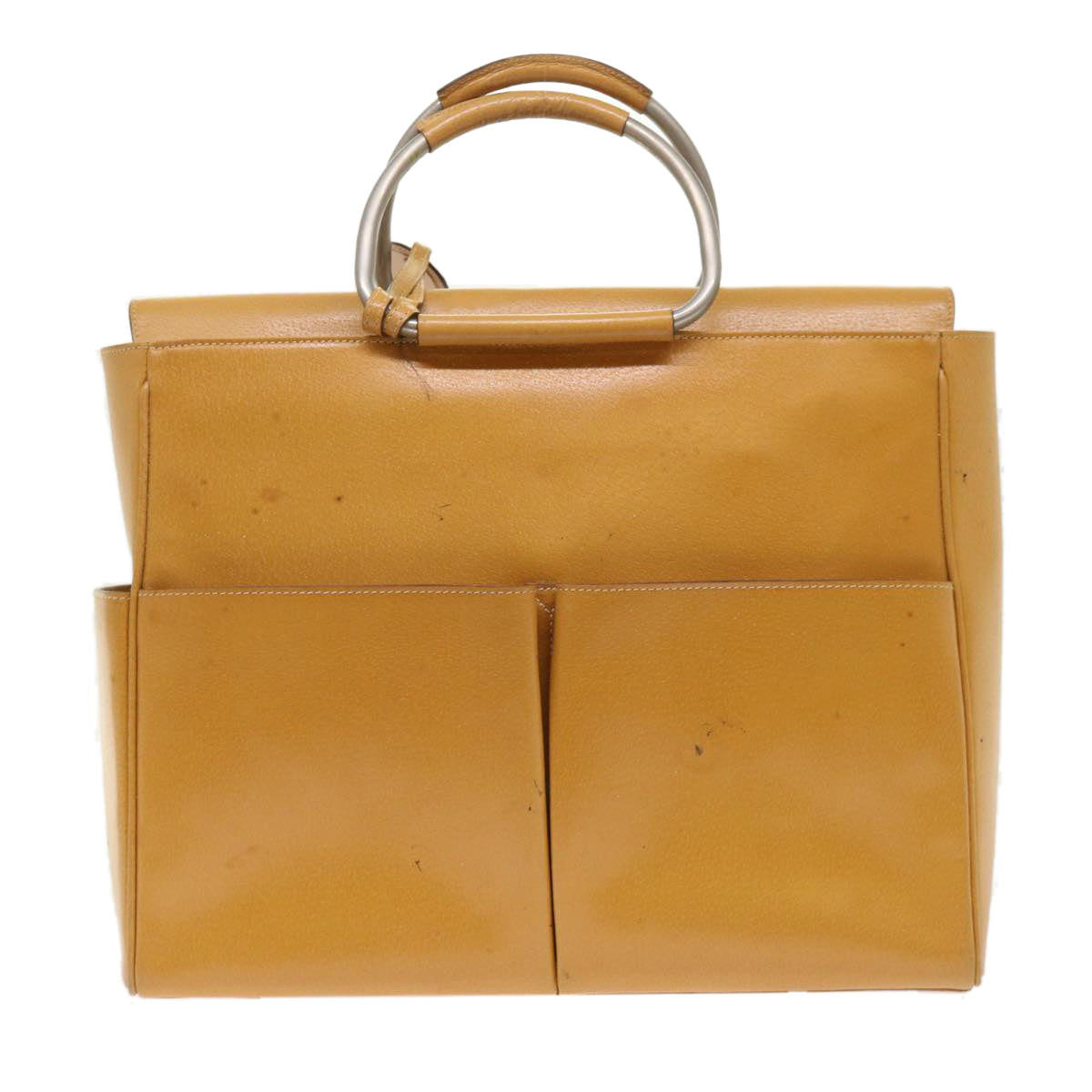 GUCCI Hand Bag Leather Brown 002•3754•0313 bs6312