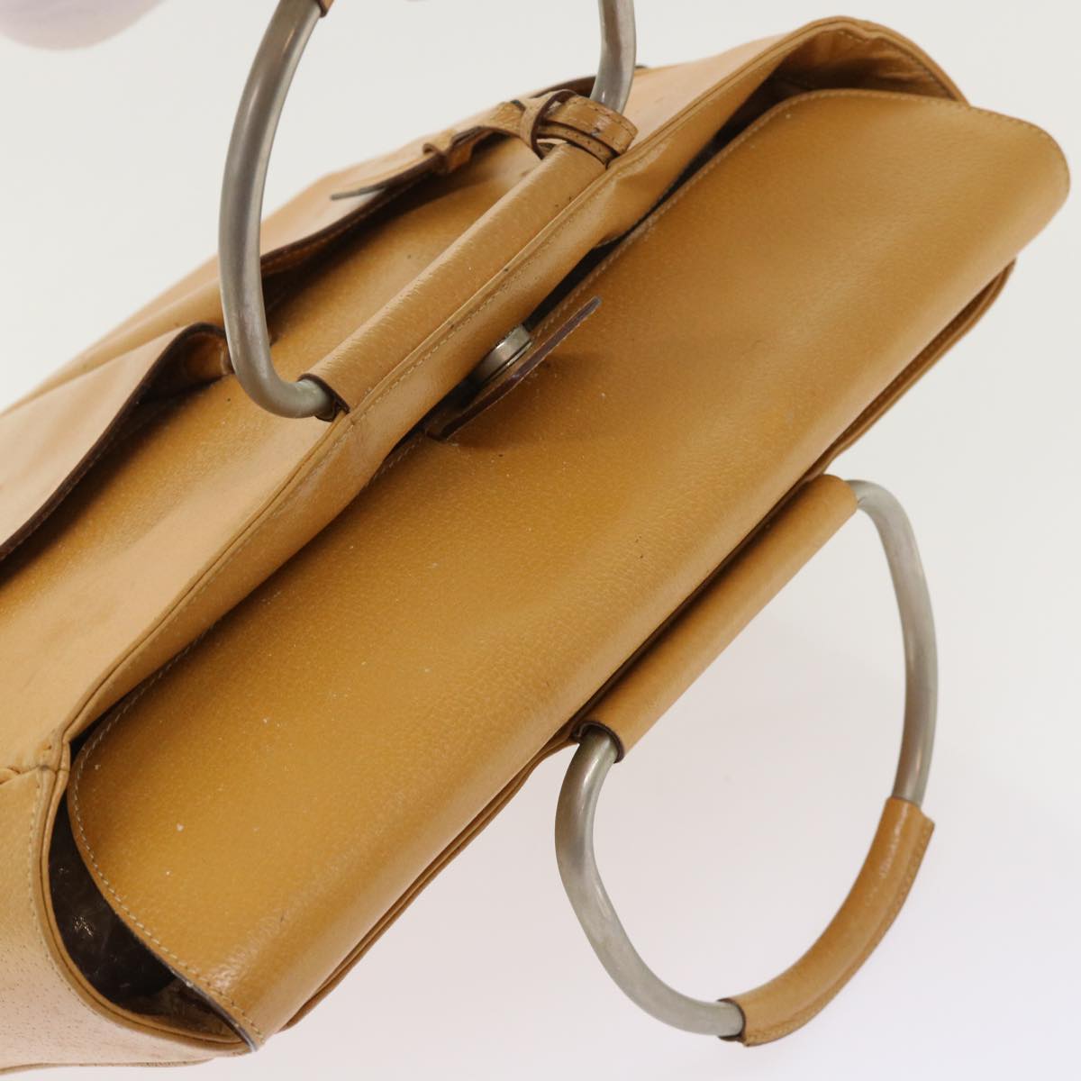 GUCCI Hand Bag Leather Brown 002•3754•0313 bs6312