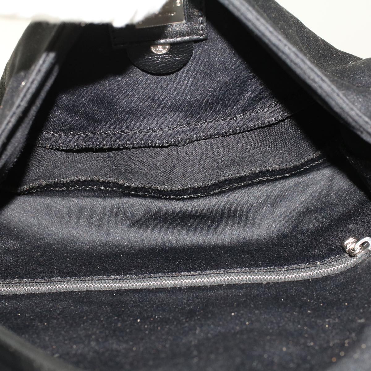 FENDI Mamma Baguette Shoulder Bag Nylon Leather Black 2321.26424.008 bs6395