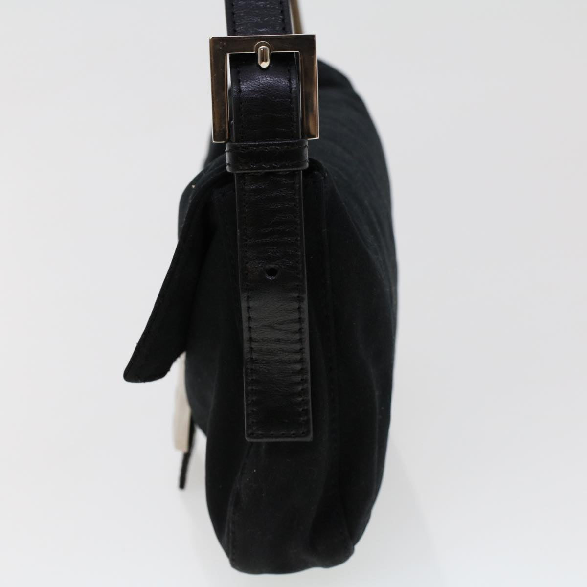 FENDI Mamma Baguette Shoulder Bag Nylon Leather Black 2321.26424.008 bs6395