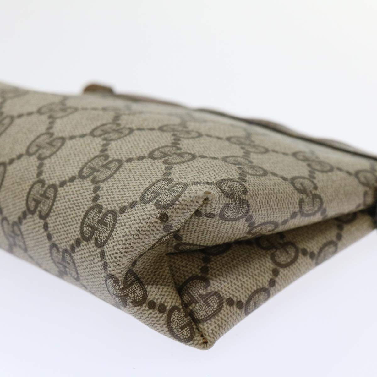 GUCCI GG Canvas Pouch PVC Leather Beige 64•01•020 bs6432