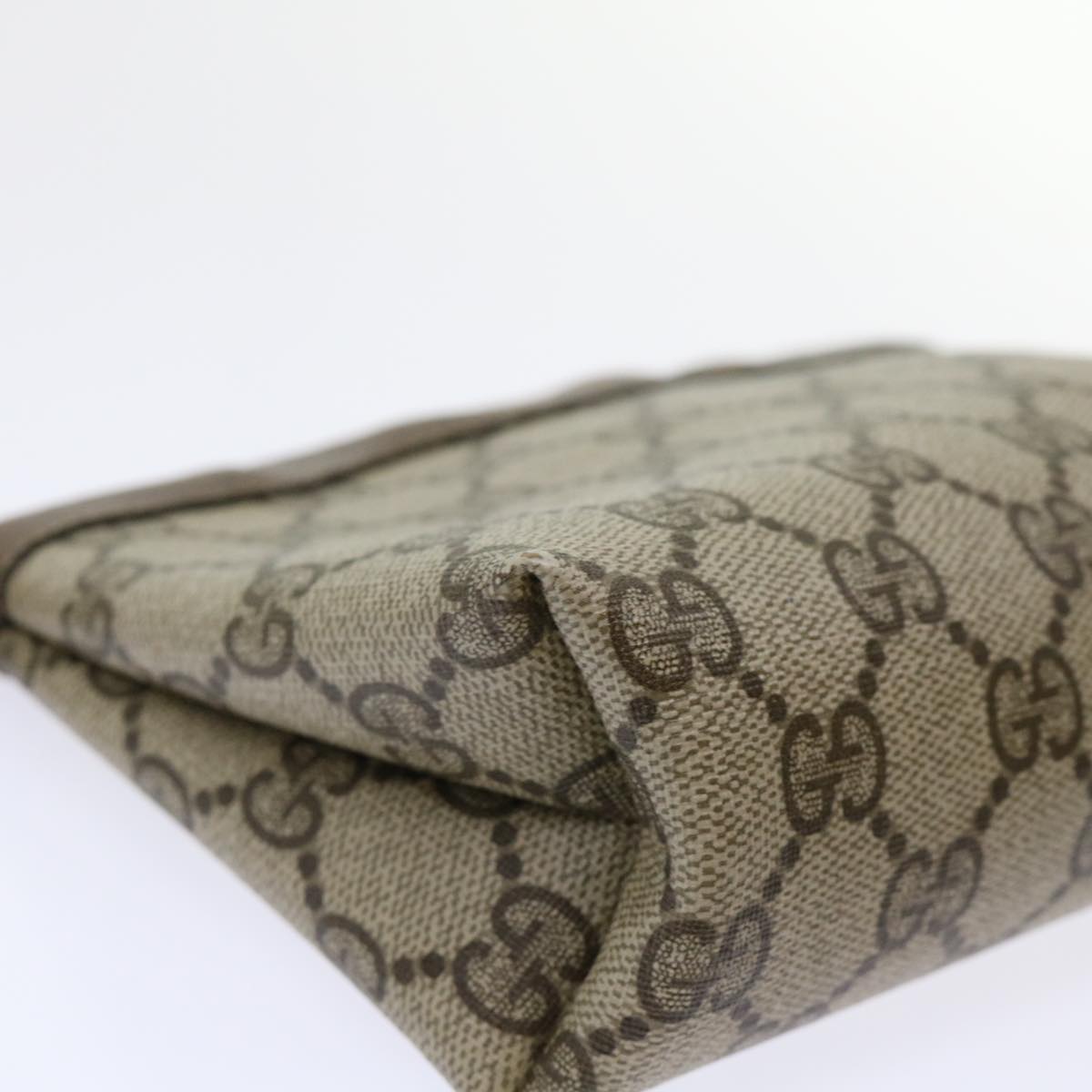 GUCCI GG Canvas Pouch PVC Leather Beige 64•01•020 bs6432