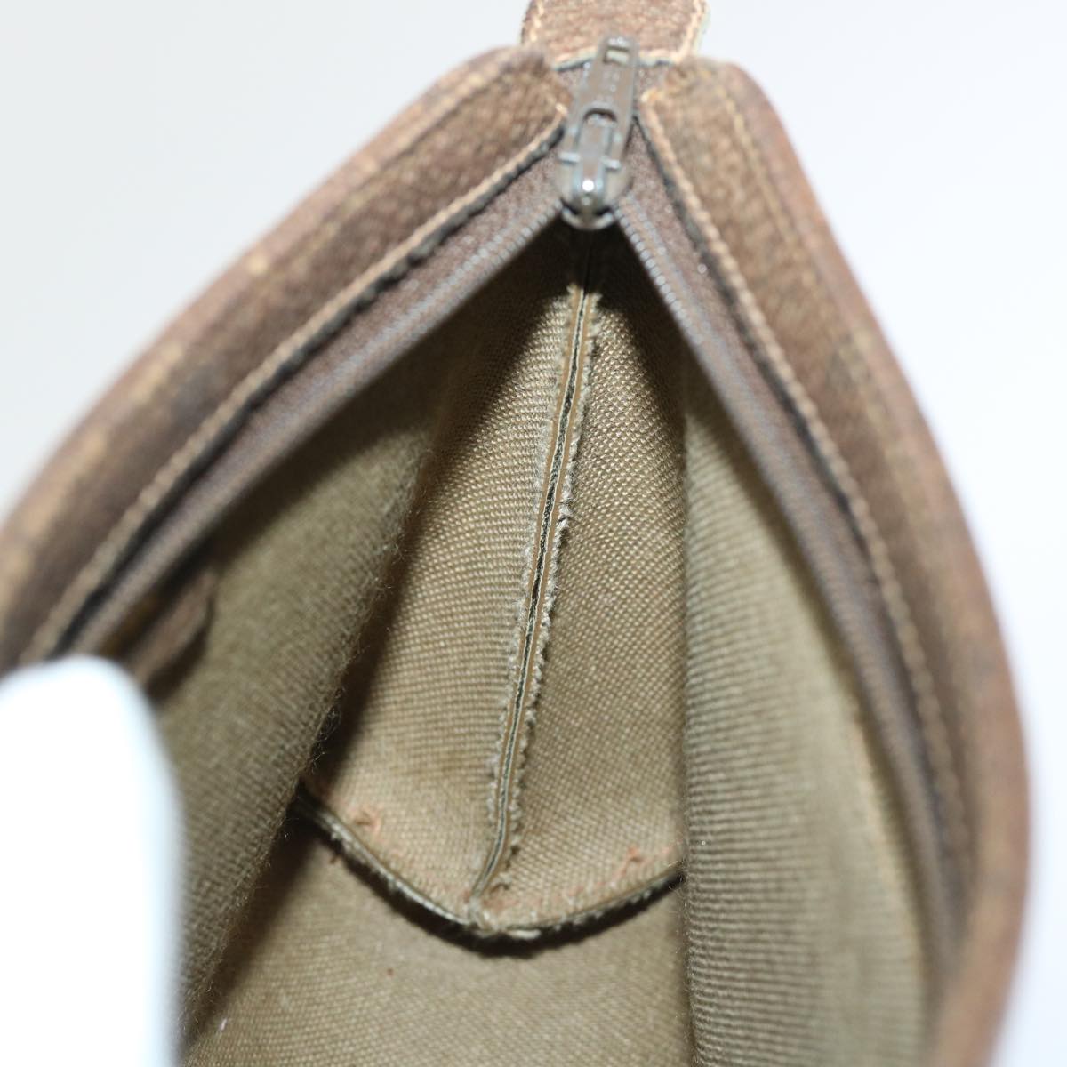 GUCCI GG Canvas Pouch PVC Leather Beige 64•01•020 bs6432