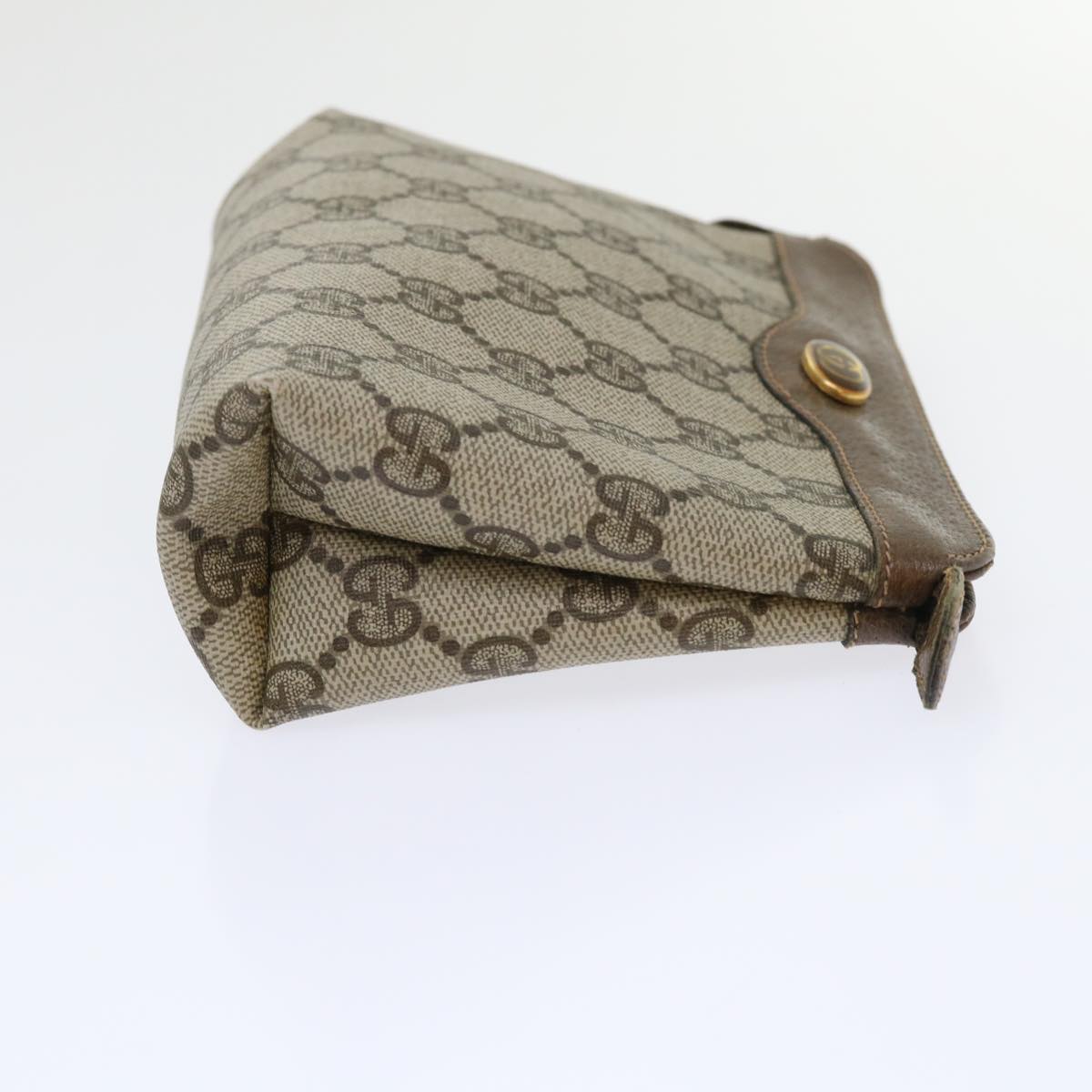 GUCCI GG Canvas Pouch PVC Leather Beige 64•01•020 bs6432
