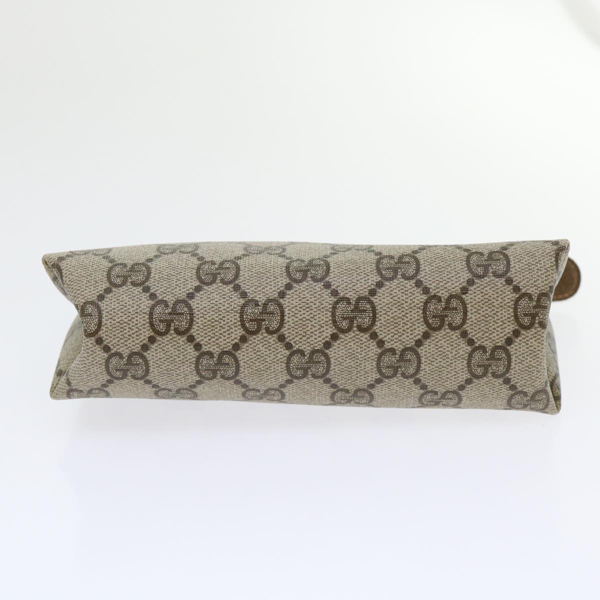 GUCCI GG Canvas Pouch PVC Leather Beige 64•01•020 bs6432