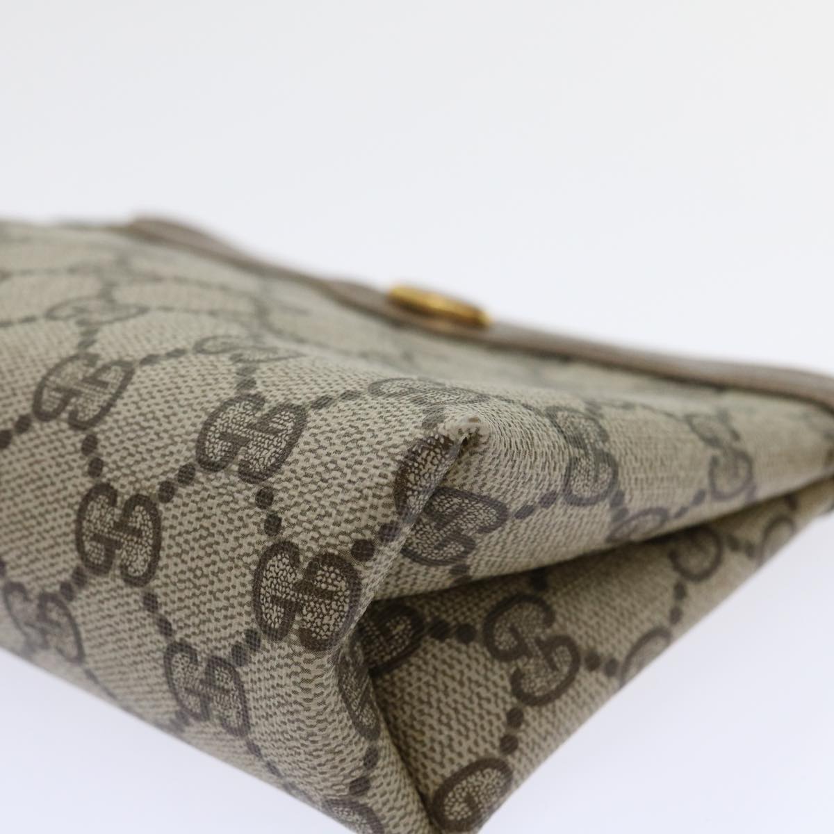 GUCCI GG Canvas Pouch PVC Leather Beige 64•01•020 bs6432