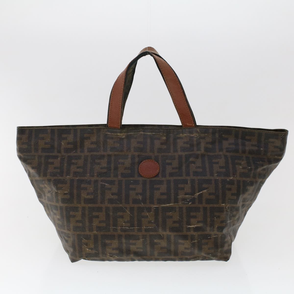 FENDI Pecan Canvas Hand Bag Shoulder Bag Nylon 4Set Brown Black bs6444