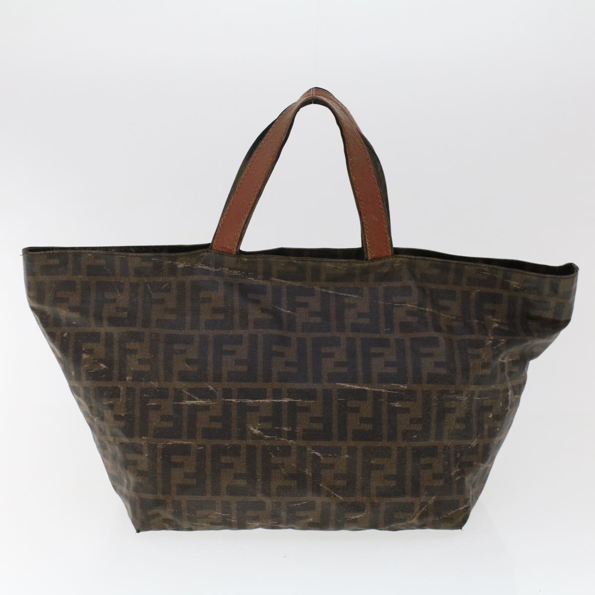 FENDI Pecan Canvas Hand Bag Shoulder Bag Nylon 4Set Brown Black bs6444
