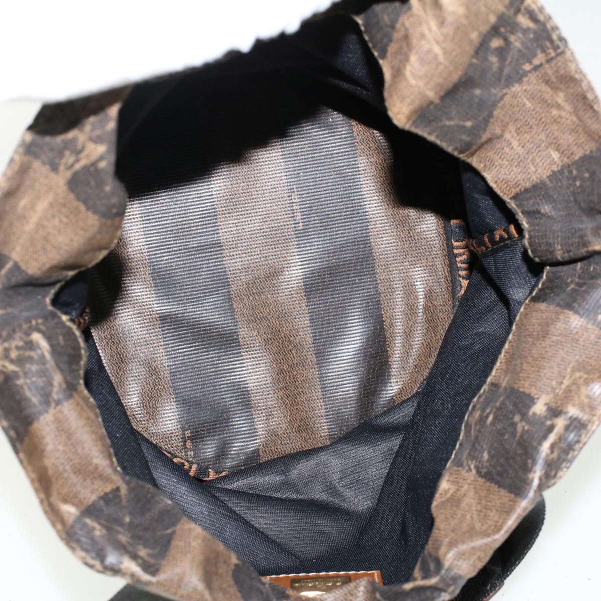 FENDI Pecan Canvas Hand Bag Shoulder Bag Nylon 4Set Brown Black bs6444