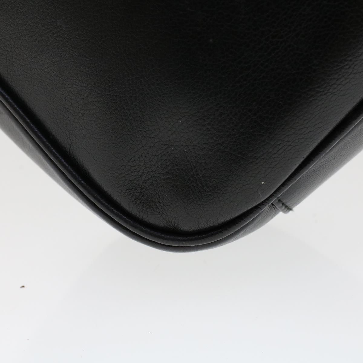GUCCI Bamboo Shoulder Bag Leather Black 0011638 bs6460