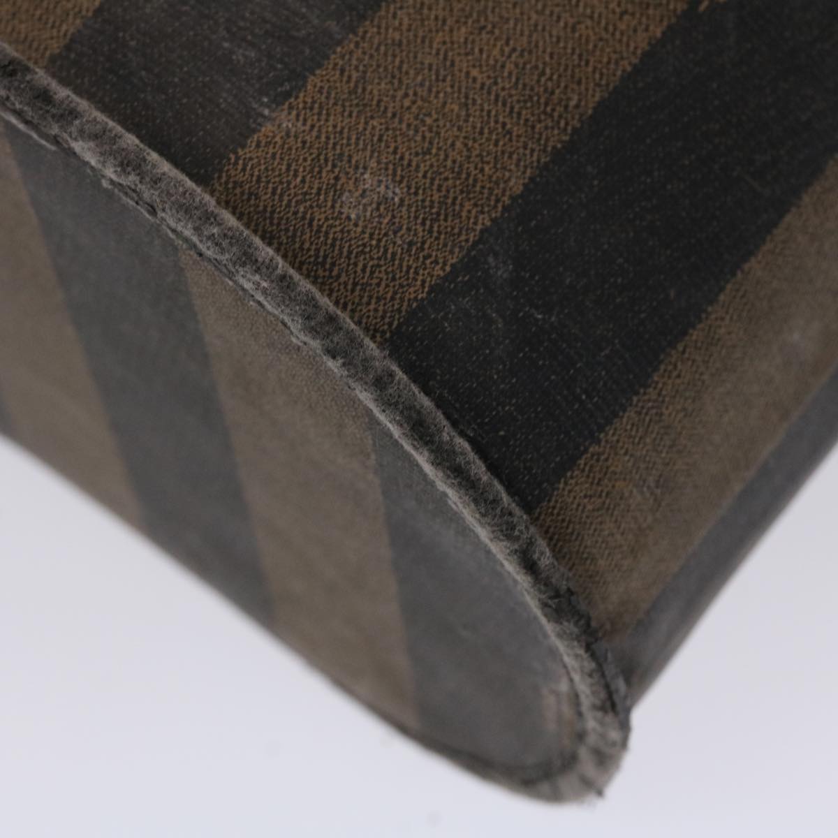 FENDI Pecan Canvas Vanity Cosmetic Pouch Black Brown bs6461