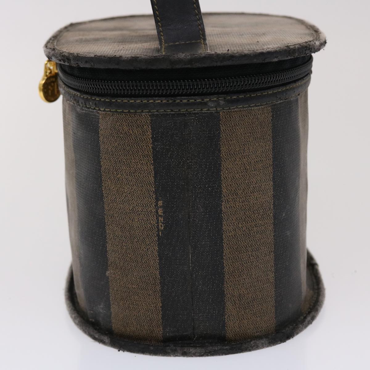 FENDI Pecan Canvas Vanity Cosmetic Pouch Black Brown bs6461