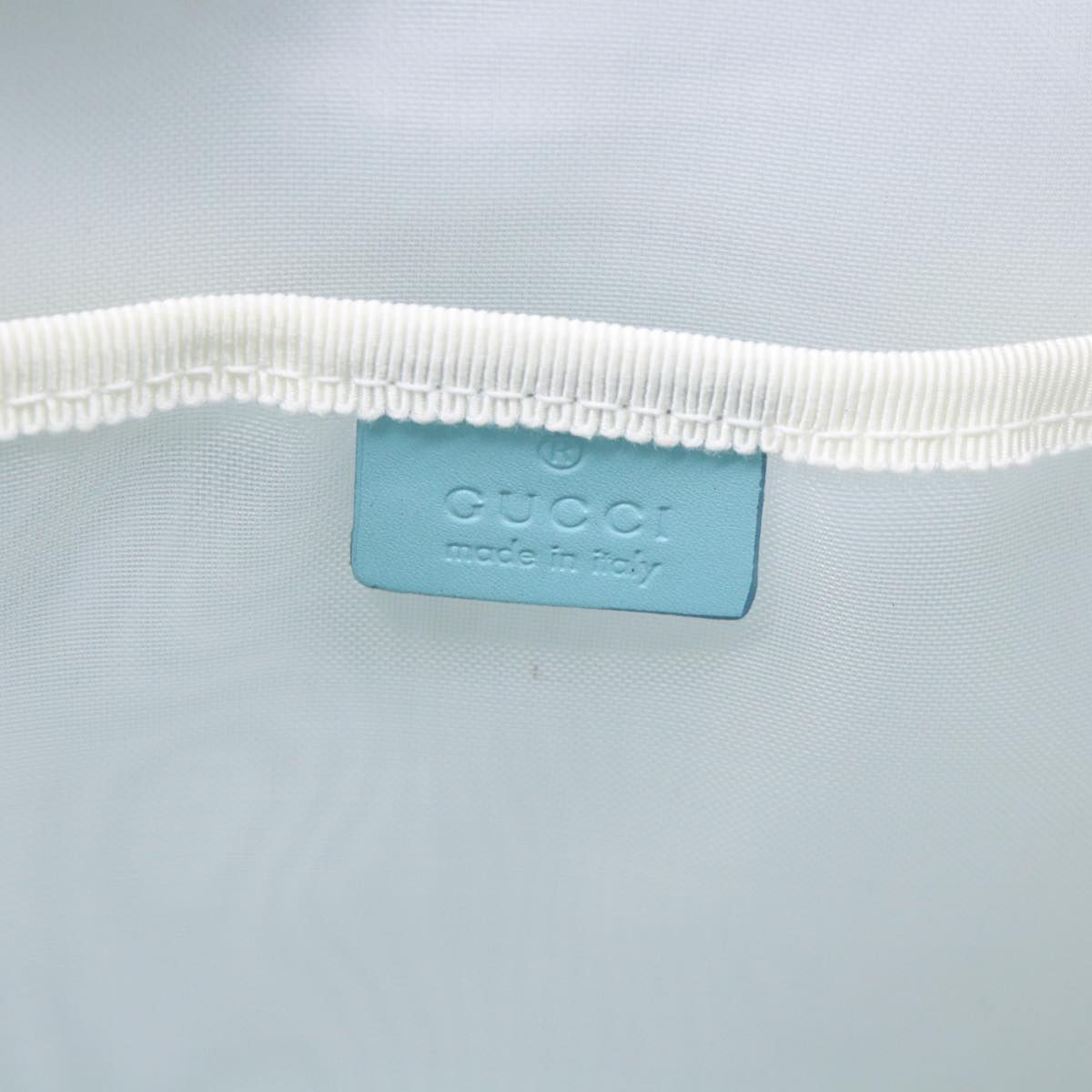 GUCCI Tote Bag Canvas Light Blue 123439 bs6465