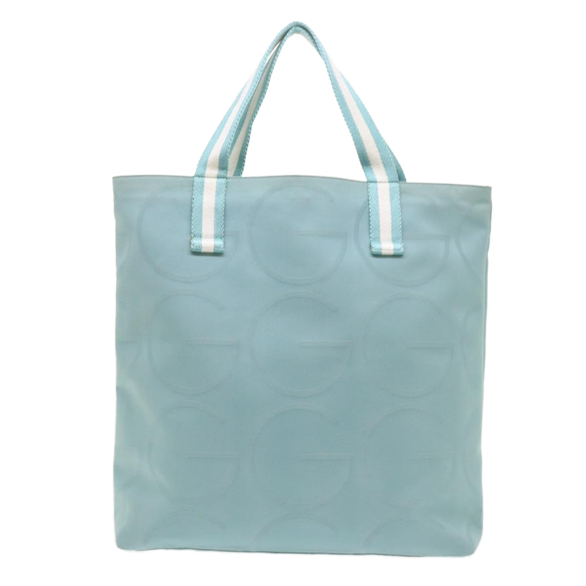 GUCCI Tote Bag Canvas Light Blue 123439 bs6465