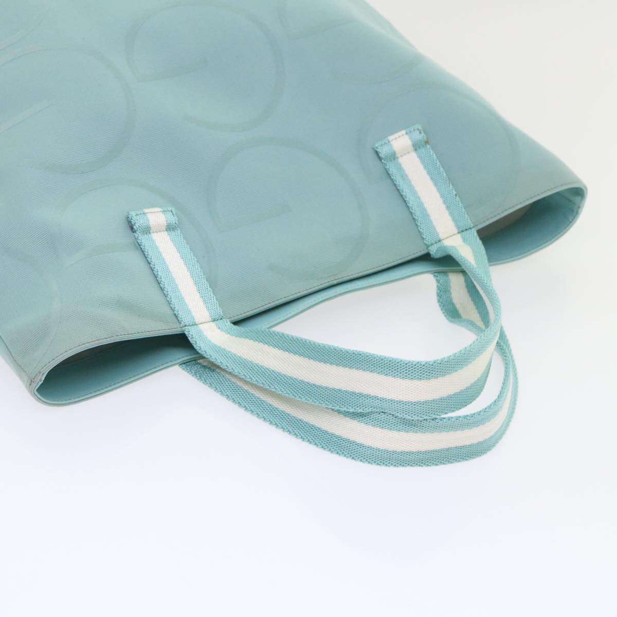 GUCCI Tote Bag Canvas Light Blue 123439 bs6465