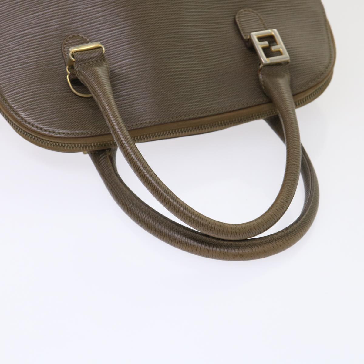 FENDI Hand Bag Leather Brown bs6467