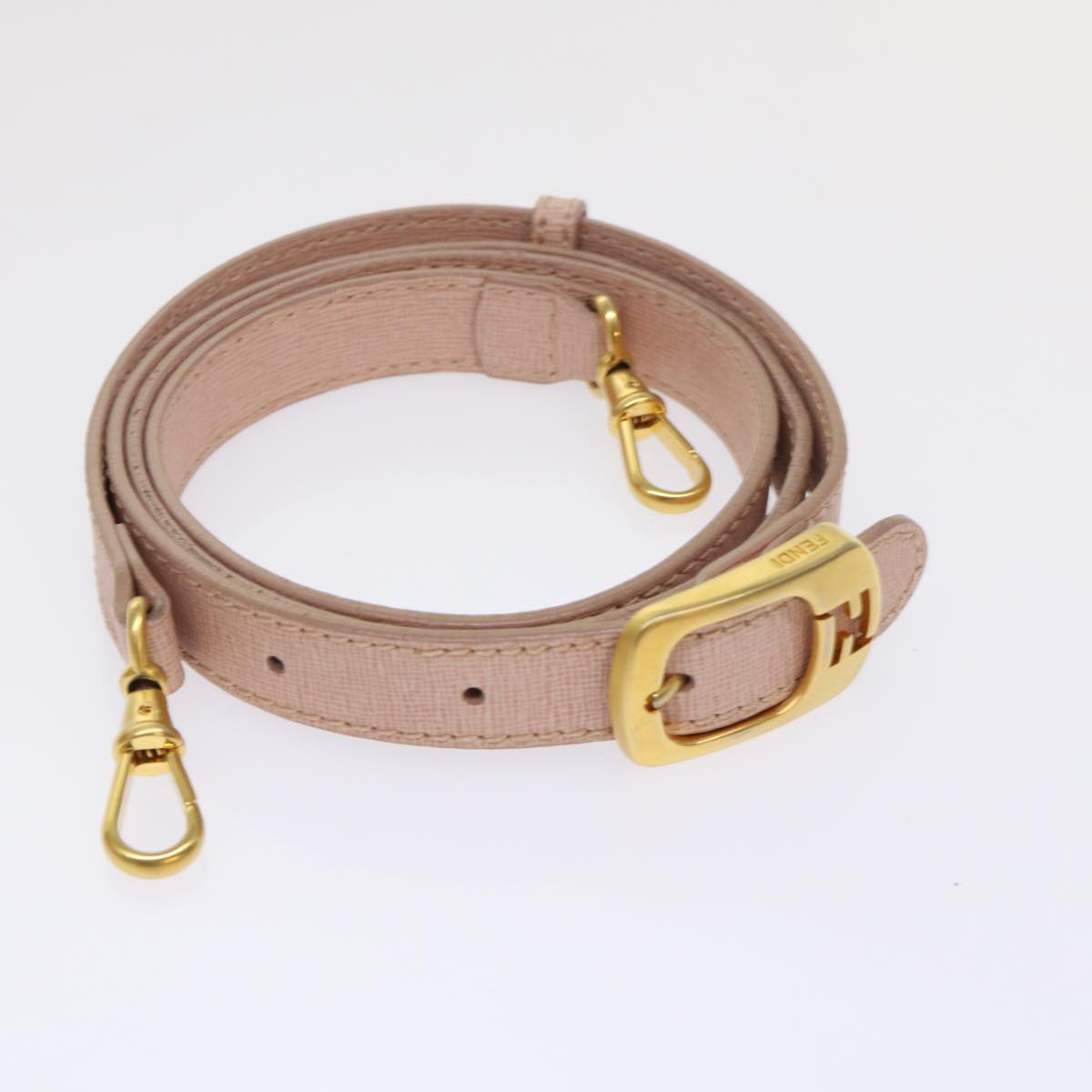 FENDI Chameleon Hand Bag Leather Canvas 2way Pink Brown bs6469