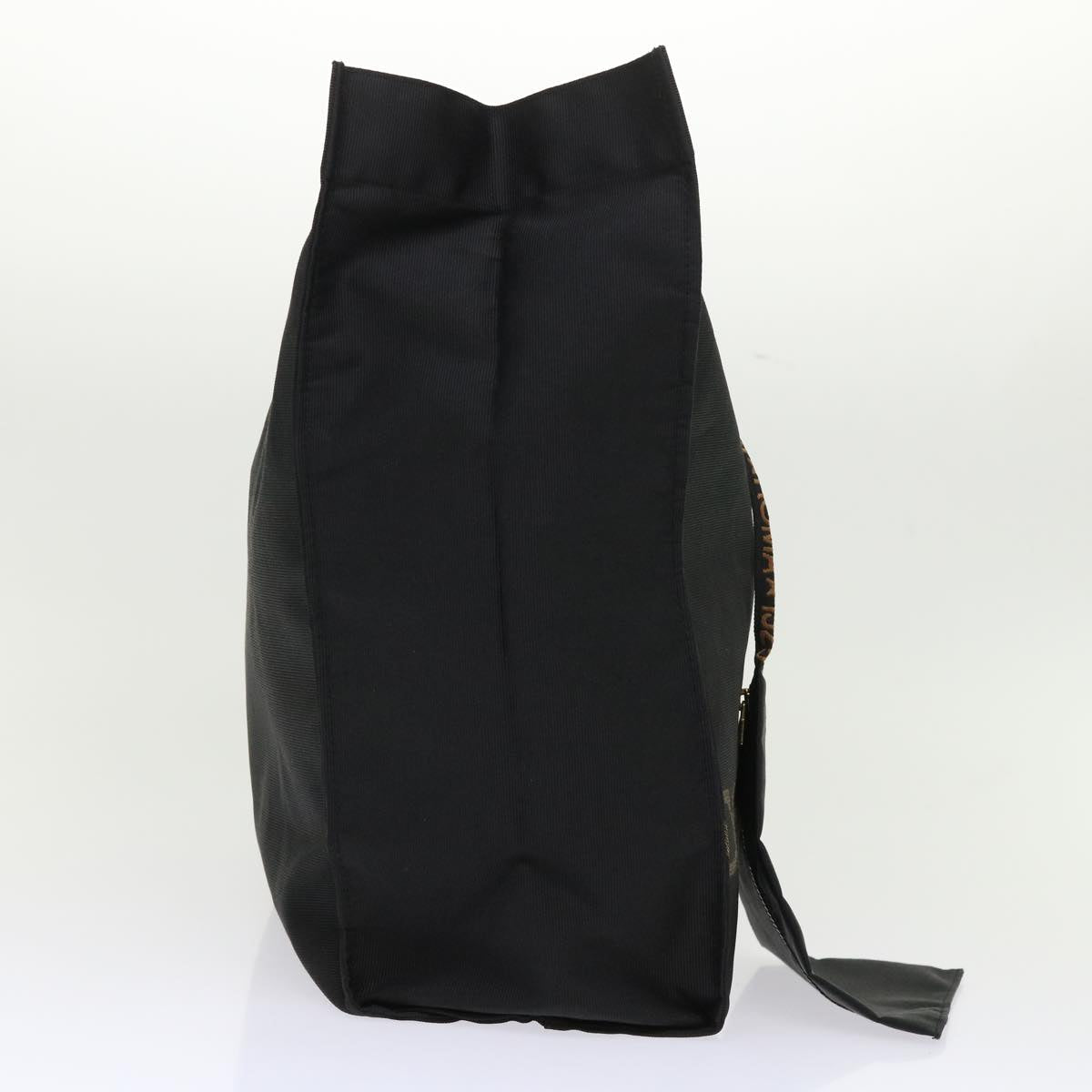 FENDI Pecan Canvas Hand Bag Garment Cover Nylon 2Set Brown Black bs6470