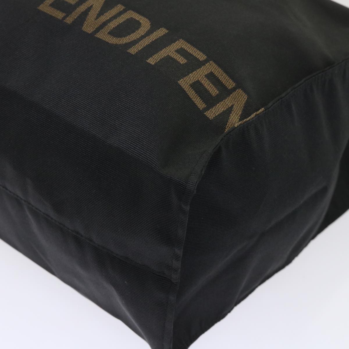 FENDI Pecan Canvas Hand Bag Garment Cover Nylon 2Set Brown Black bs6470