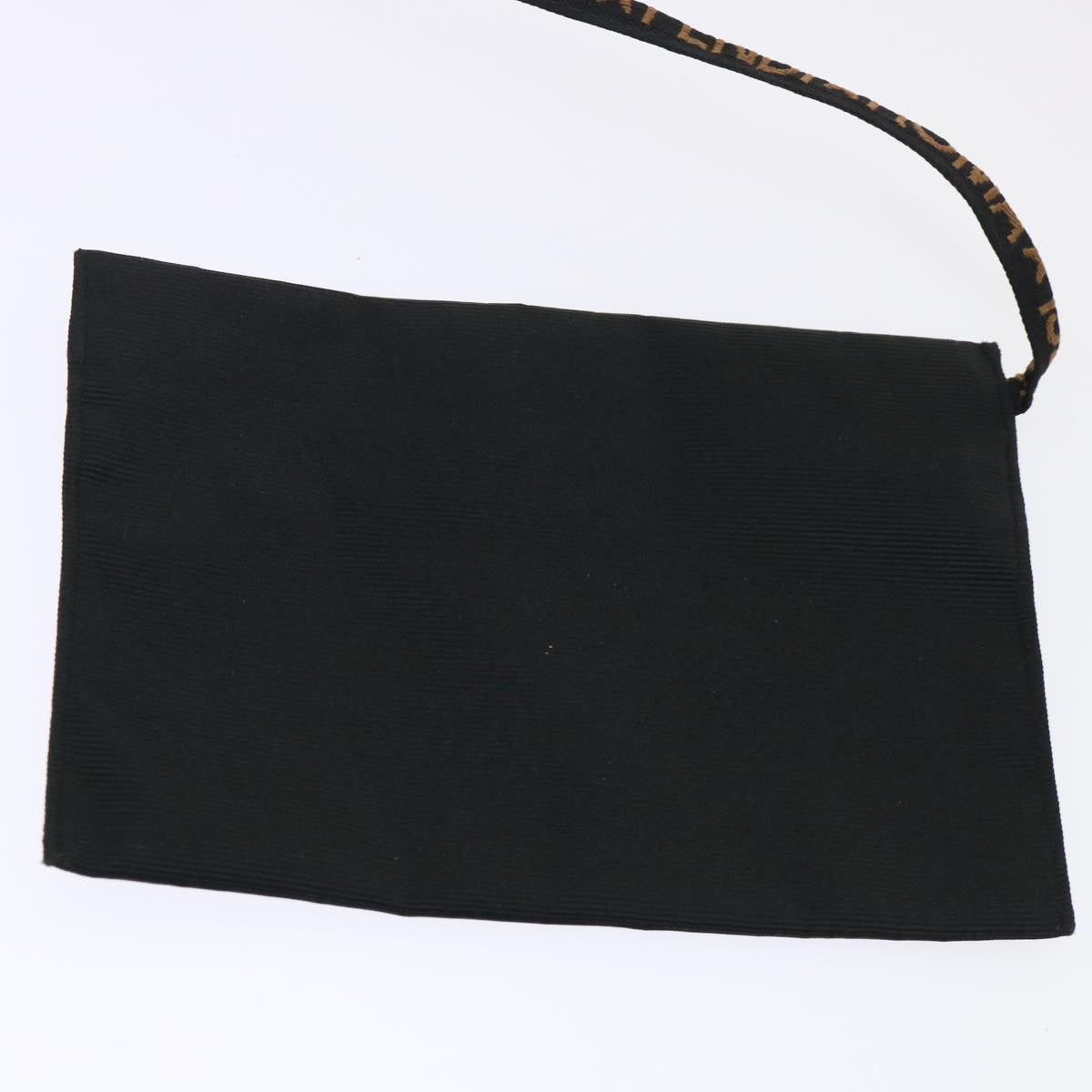 FENDI Pecan Canvas Hand Bag Garment Cover Nylon 2Set Brown Black bs6470