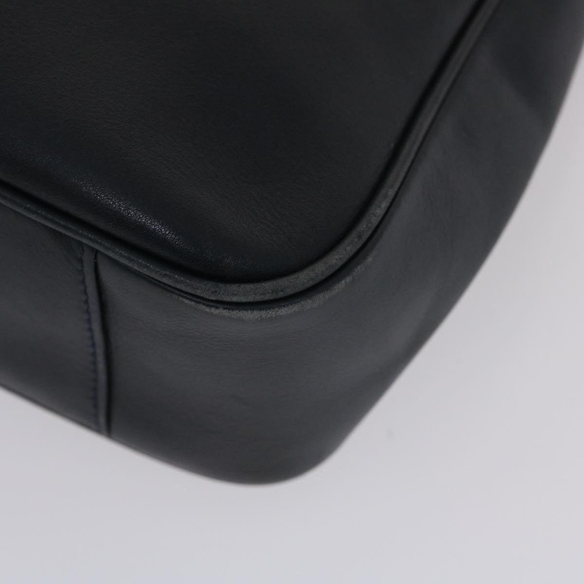GUCCI Shoulder Bag Leather Navy bs6472