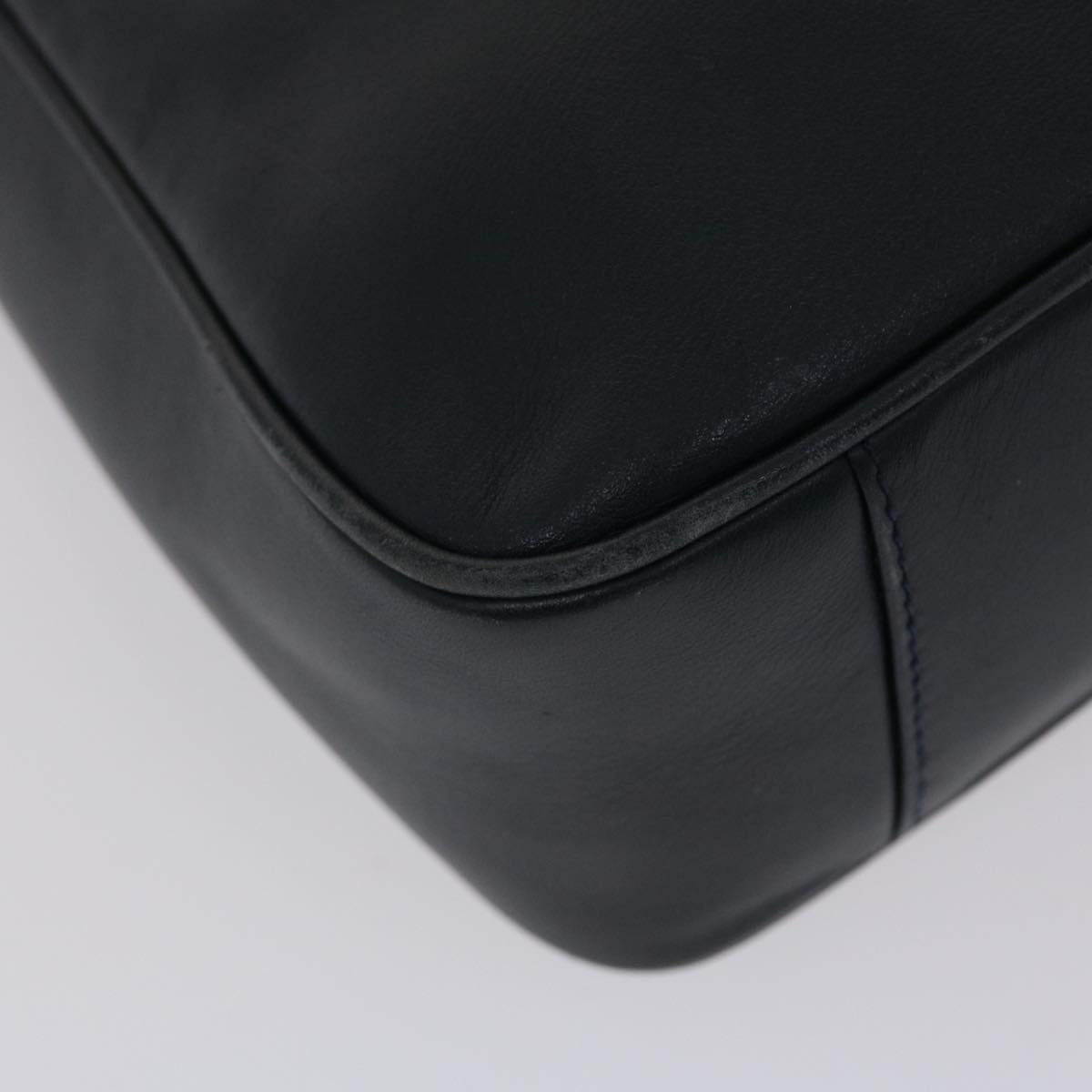 GUCCI Shoulder Bag Leather Navy bs6472