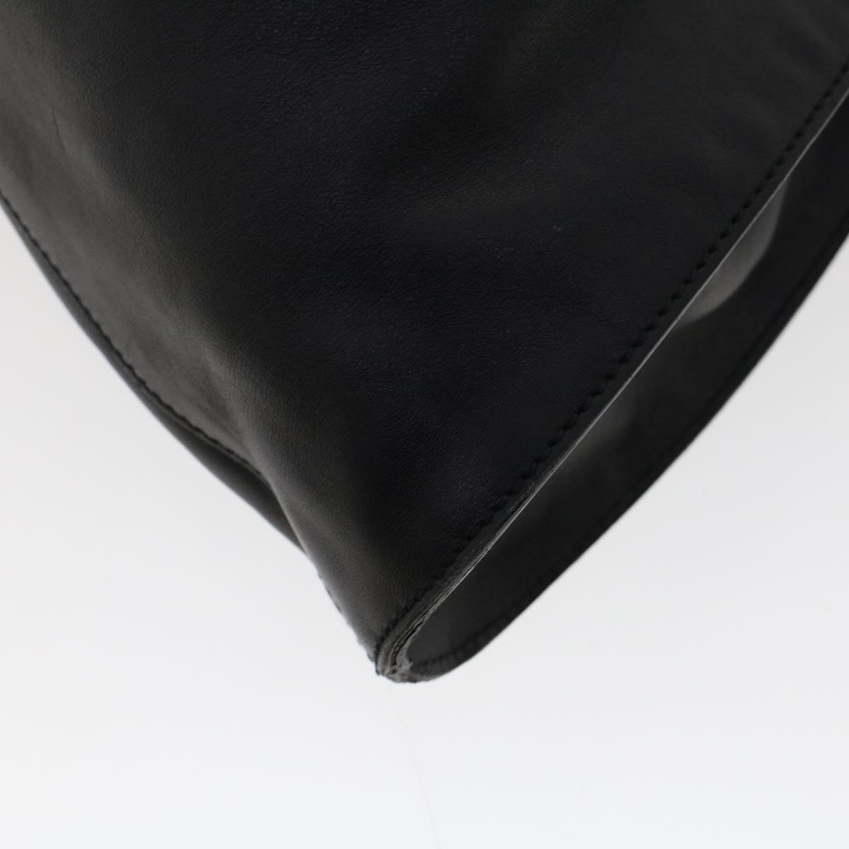 GUCCI Hand Bag Leather Black 76554 bs6473