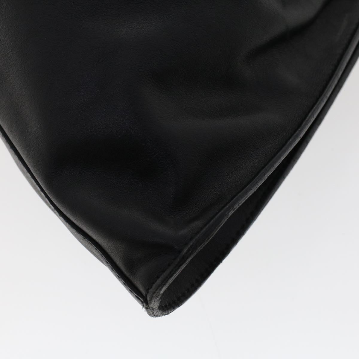 GUCCI Hand Bag Leather Black 76554 bs6473