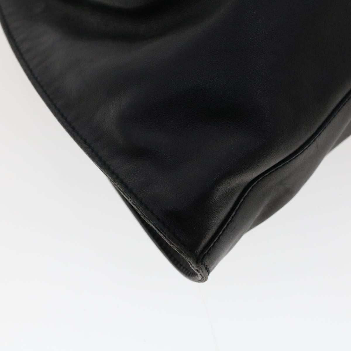 GUCCI Hand Bag Leather Black 76554 bs6473