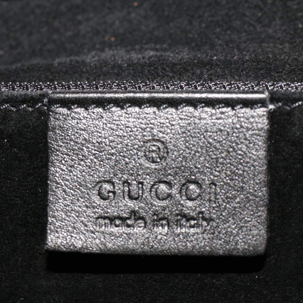 GUCCI Hand Bag Leather Black 76554 bs6473