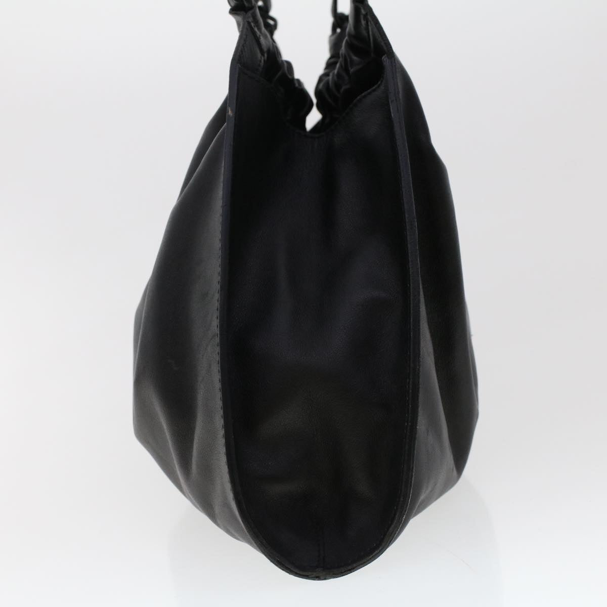 GUCCI Hand Bag Leather Black 76554 bs6473