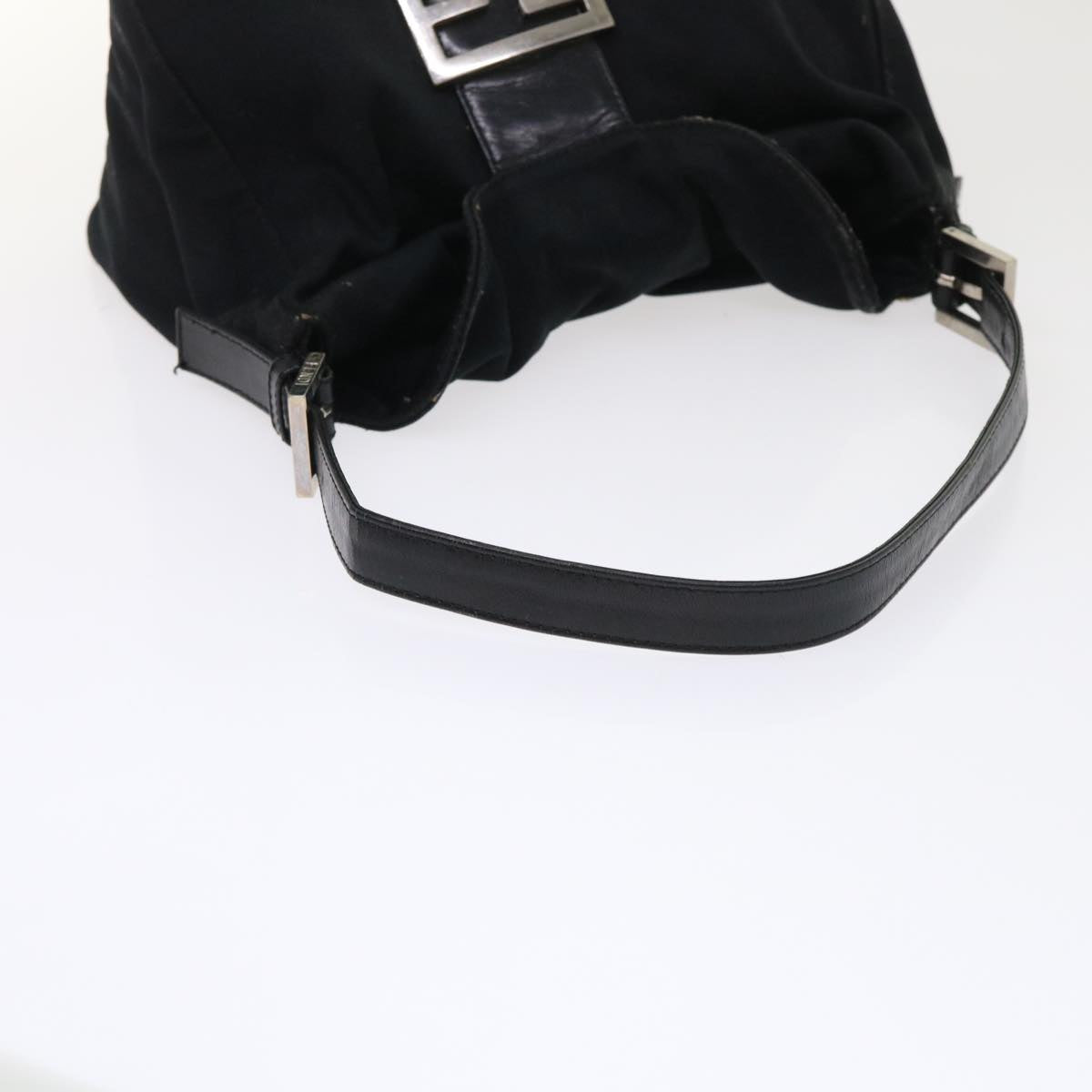 FENDI Mamma Baguette Shoulder Bag Nylon Black bs6540