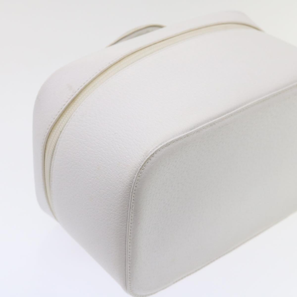 GUCCI Vanity Cosmetic Pouch Leather White 039•1705•0710 bs6557