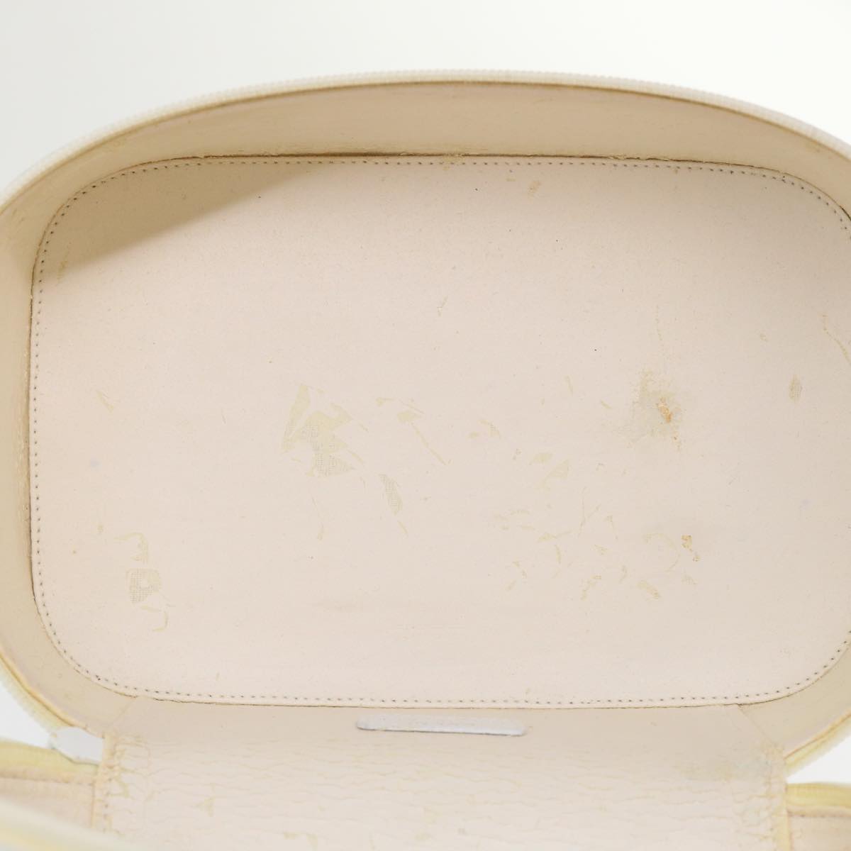 GUCCI Vanity Cosmetic Pouch Leather White 039•1705•0710 bs6557