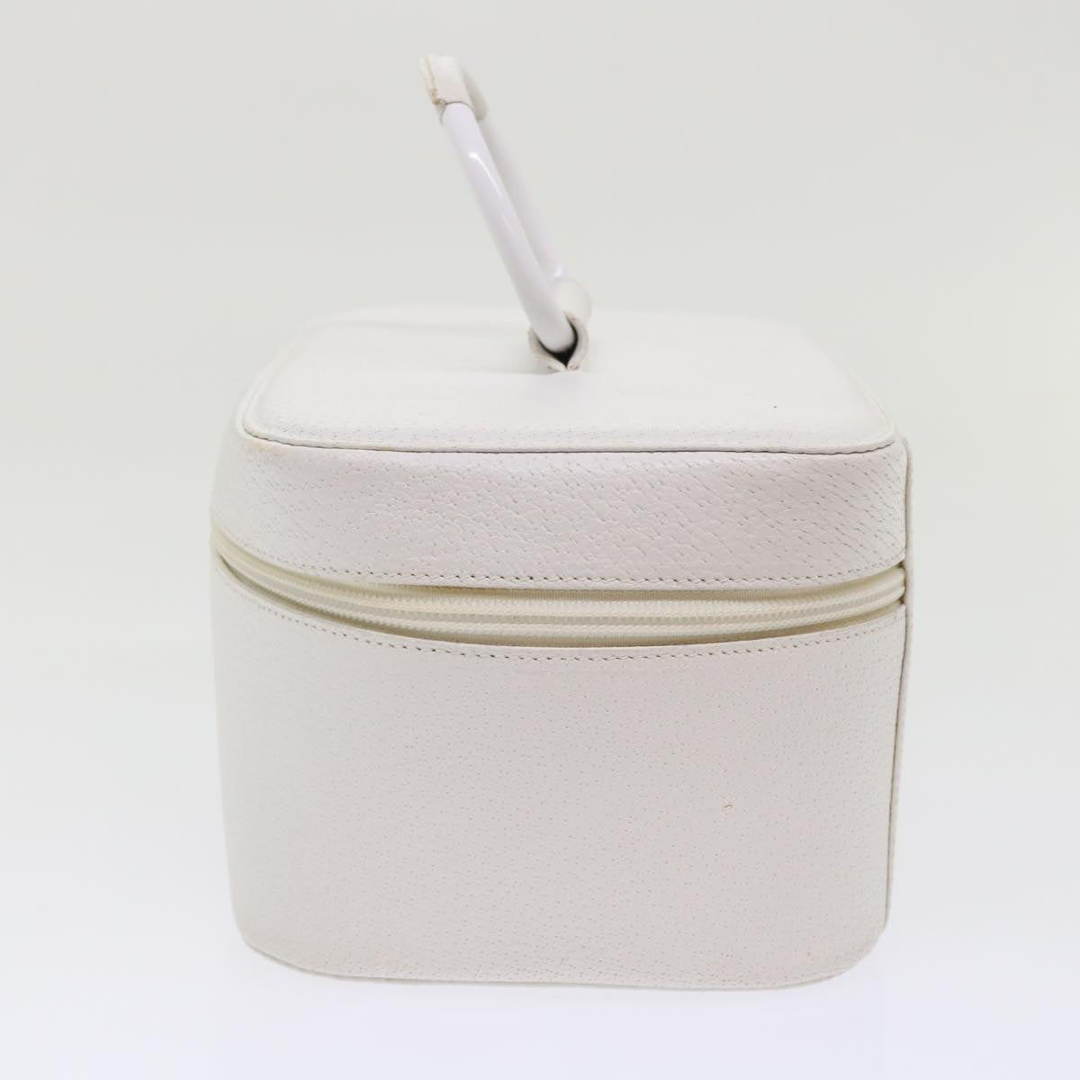 GUCCI Vanity Cosmetic Pouch Leather White 039•1705•0710 bs6557