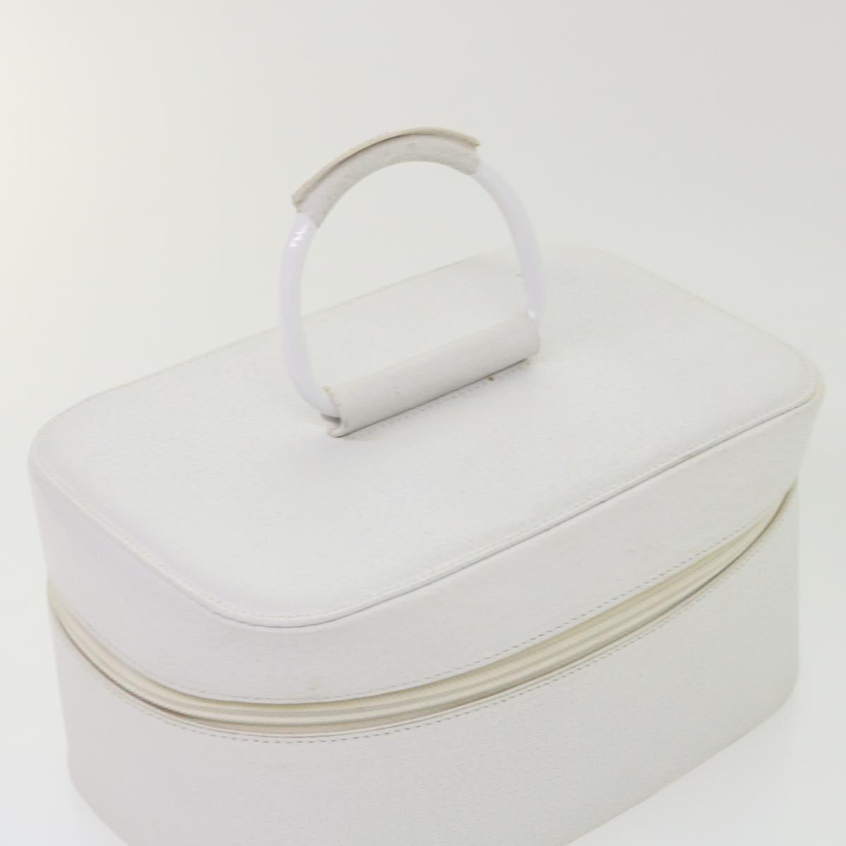 GUCCI Vanity Cosmetic Pouch Leather White 039•1705•0710 bs6557