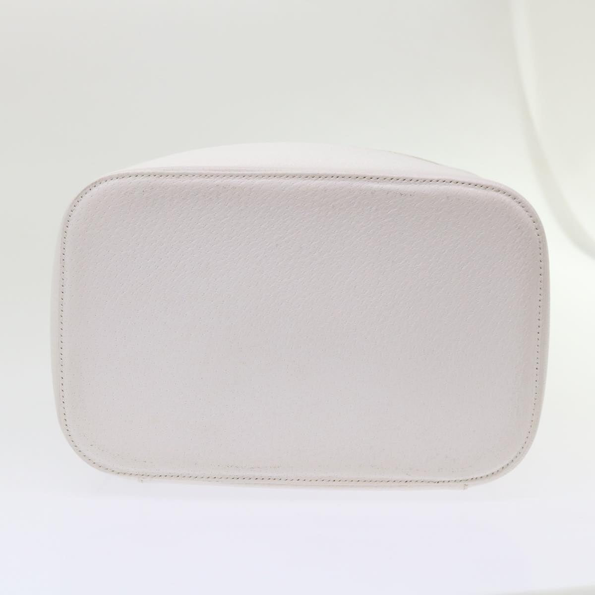 GUCCI Vanity Cosmetic Pouch Leather White 039•1705•0710 bs6557