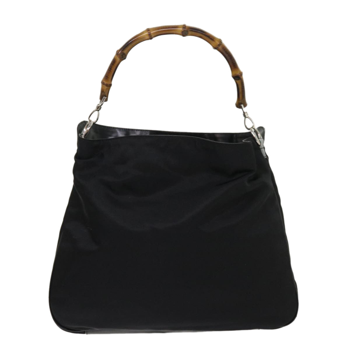 GUCCI Bamboo Shoulder Bag Canvas 2way Black bs6613