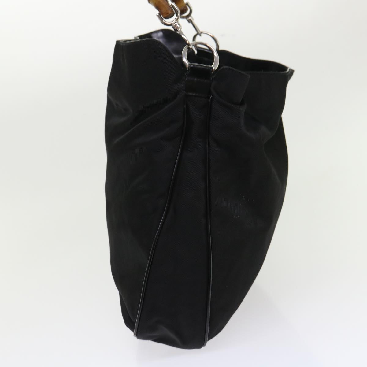 GUCCI Bamboo Shoulder Bag Canvas 2way Black bs6613