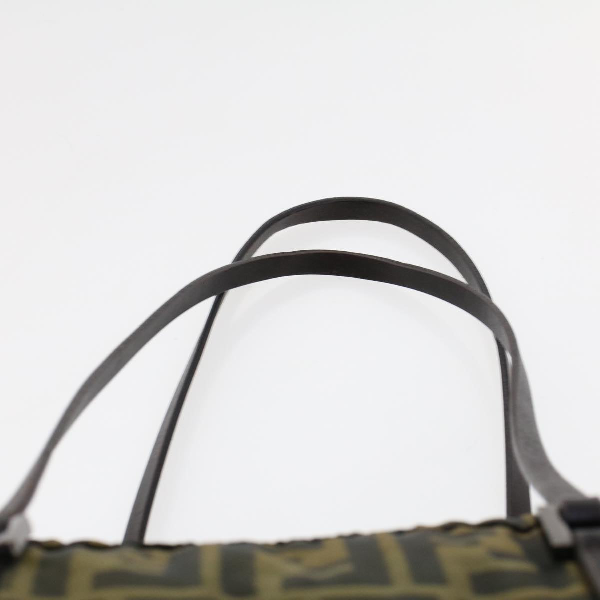 FENDI Zucca Canvas Tote Bag Nylon Brown Black bs6631