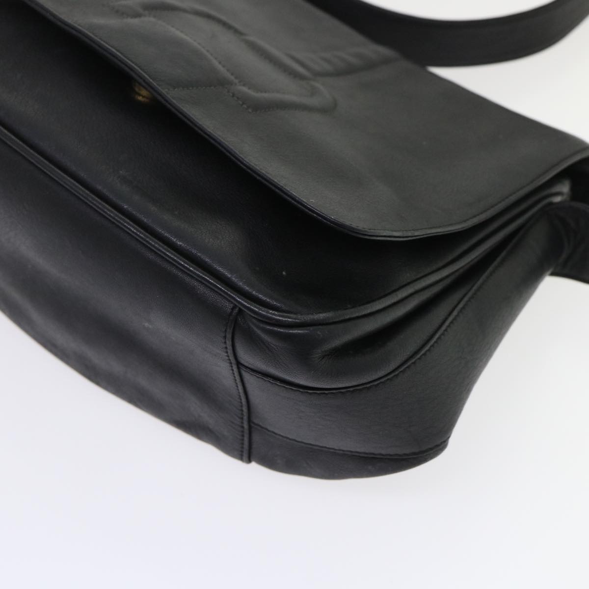 GUCCI Shoulder Bag Leather Black bs6638
