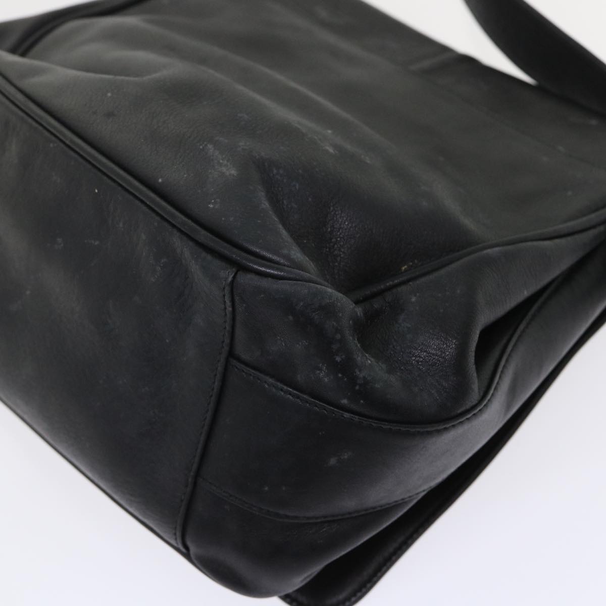 GUCCI Shoulder Bag Leather Black bs6638