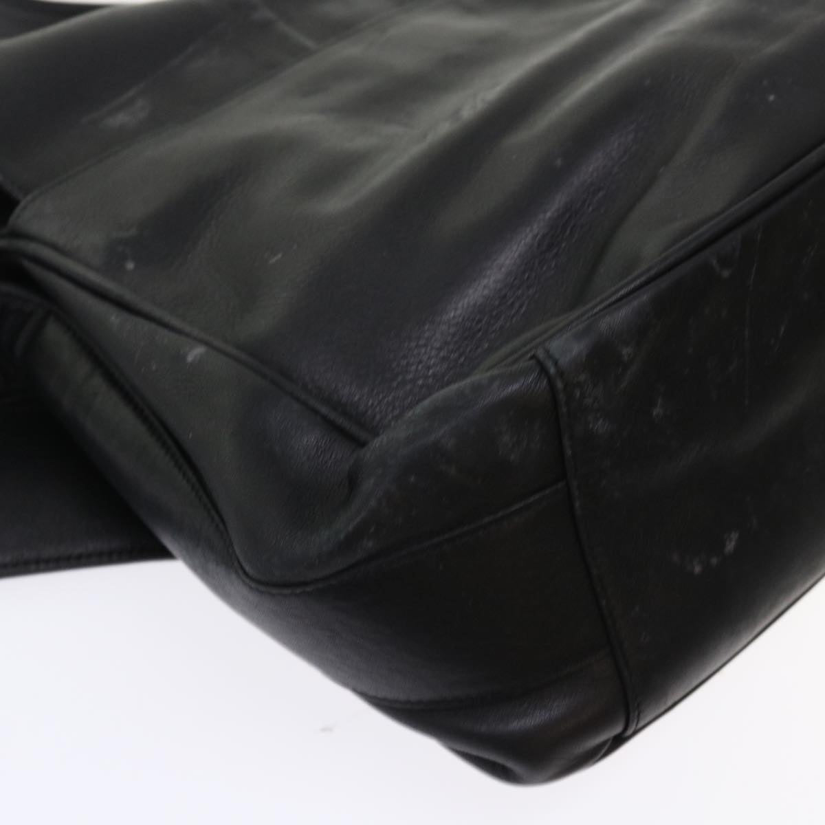 GUCCI Shoulder Bag Leather Black bs6638