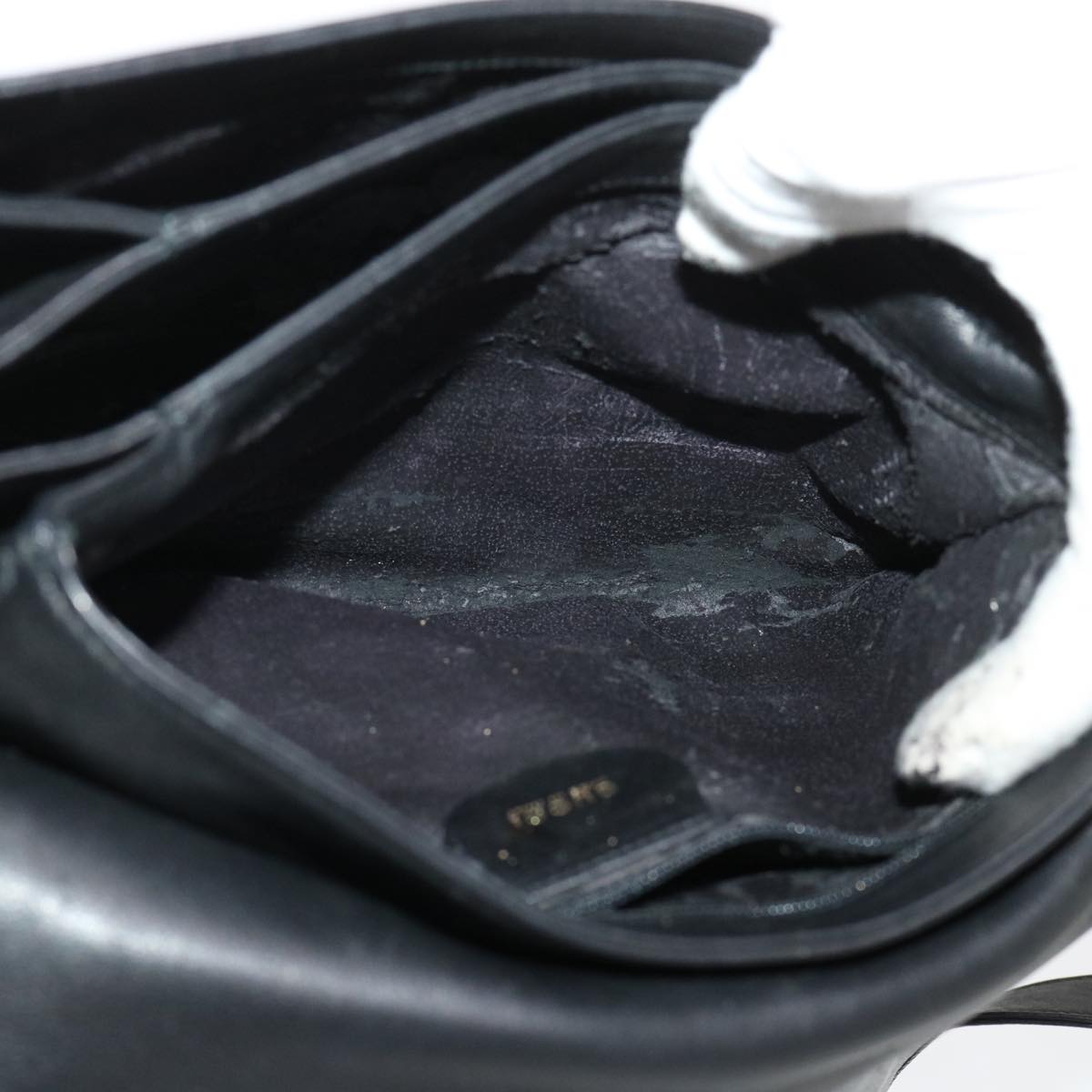 GUCCI Shoulder Bag Leather Black bs6638