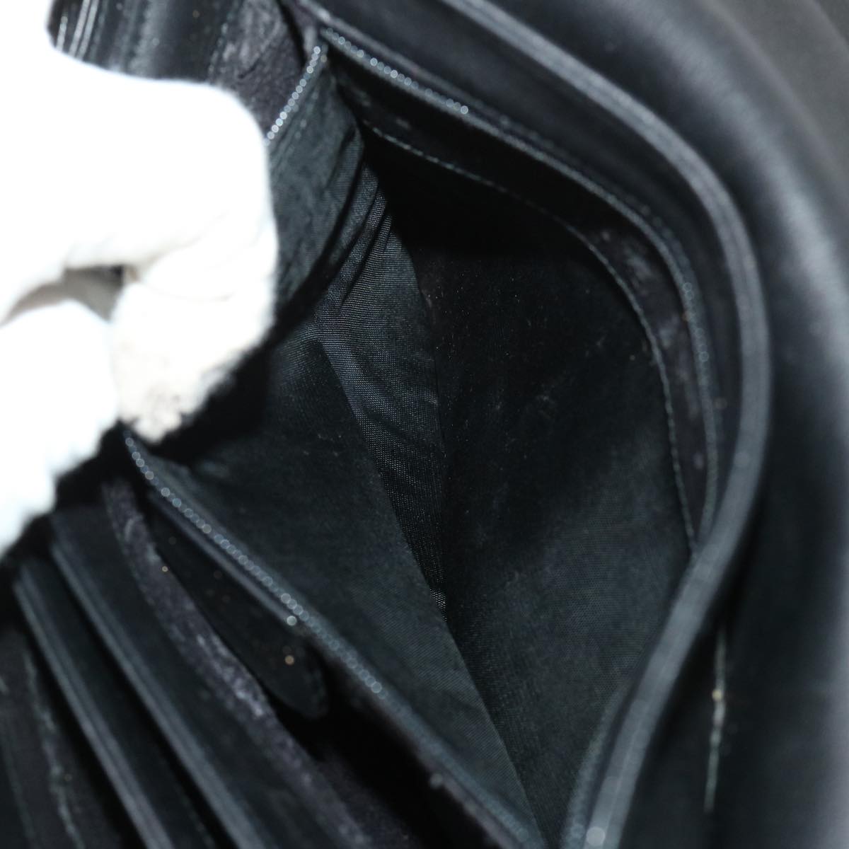 GUCCI Shoulder Bag Leather Black bs6638
