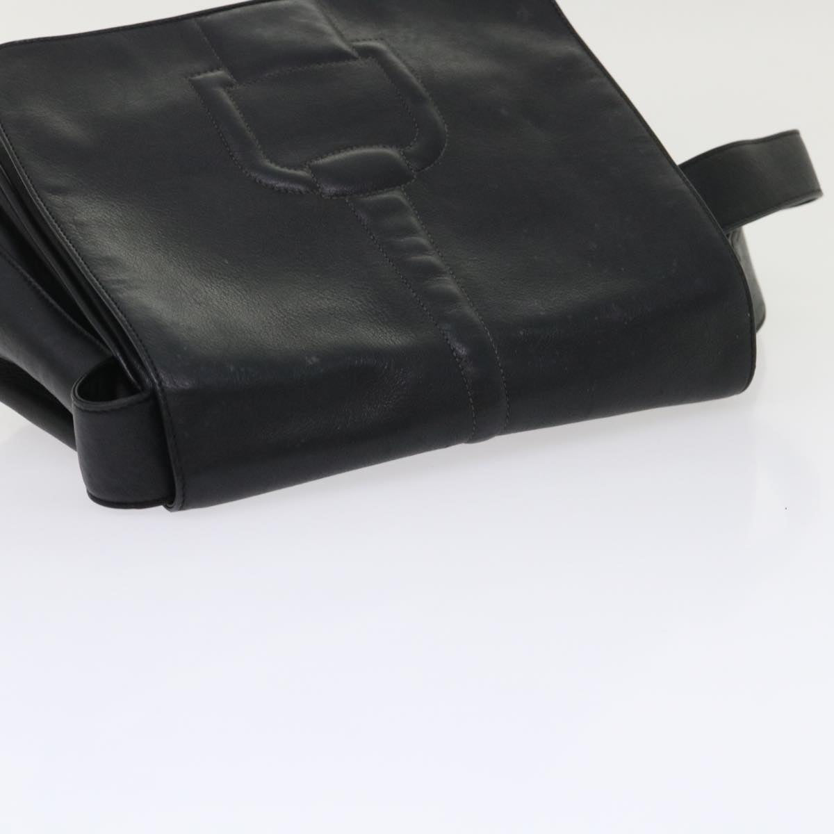 GUCCI Shoulder Bag Leather Black bs6638