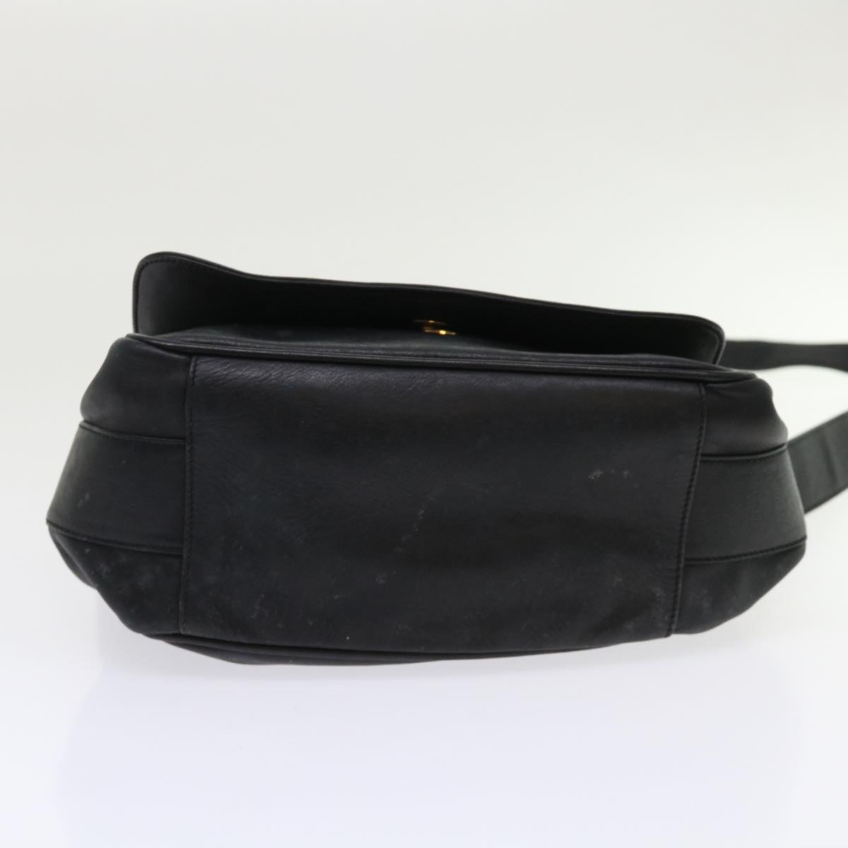 GUCCI Shoulder Bag Leather Black bs6638